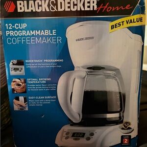 Black & Decker White 12-Cup Programmable Coffeemaker